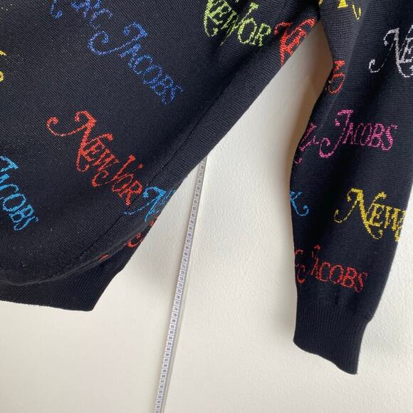 Marc Jacobs x New York Magazine Sweater Size XS Black Rainbow Metallic Wool RARE - Picture 8 of 14